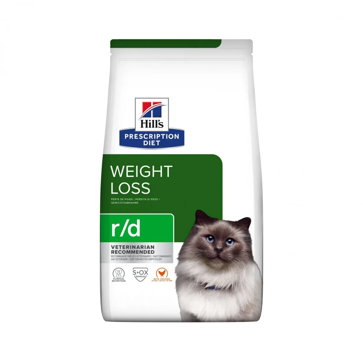 HILL'S Prescription Diet r/d Weight Loss au Poulet - Croquettes pour chat – Image 9