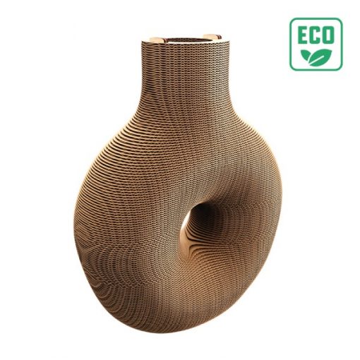 3D-Puzzle-Vase im nordischen Stil – Skulptur aus Recyclingkarton – Image 2